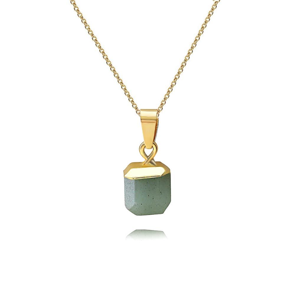 Copper Cube Natural Crystal Pendant Necklace Item image 3