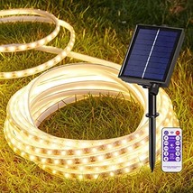 Solar LED Strip Lights Outdoor,300 LED 16.4FT Solar String Lights (Warm White) - £17.84 GBP