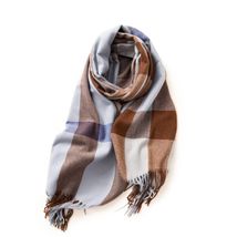 Women's Faux Cashmere Plaid Scarf Blue Ultra-Soft Winter Wrap - $80.67 MXN Women's Faux Cashmere Plaid Scarf Blue Ultra-Soft Winter Wrap - $80.67 MXN
