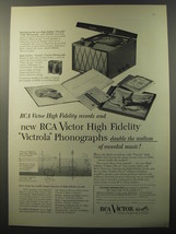 1953 RCA Victor High Fidelity Victrola Records and Phonographs Advertisement - $18.49