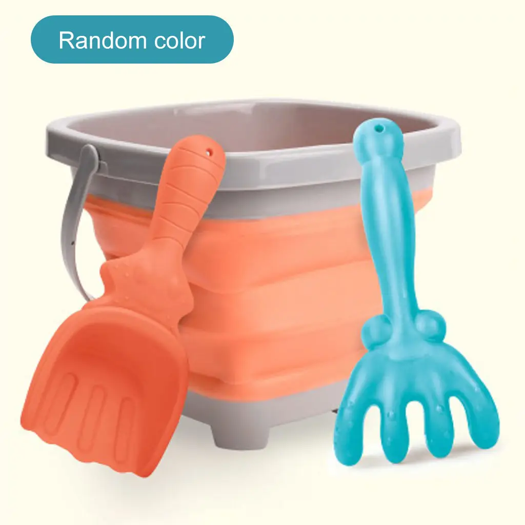 3Pack of Folding Beach Plastic Buckets Set Sand for Parent-child Beach Toys - £13.30 GBP+