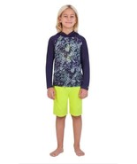 Dakine Boys Swim Set Green 2-Piece Rashguard Trunks UPF 30+ Quick Dry St... - €32,73 EUR