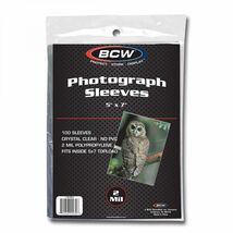 3 packs of 100 (300) BCW 5" x 7" Photo Sleeves - $21.50