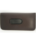 NEW Soft Eyeglasses Glasses Brown Case Pouch with CLIP w/Cleaning Cloth ... - $5.94