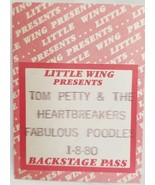 TOM PETTY / FAB POODLES - VINTAGE ORIGINAL 1980 CLOTH CONCERT BACKSTAGE ... - €17,75 EUR