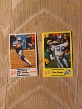 2 Barry Sanders Detroit Lions Football Cards 1990 1991 Oscar Mayer Police... - £15.11 GBP