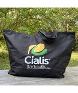 Large Cialis Drug Rep Pharmaceutical Tote Travel Bag Black Zipper Close ... - $367.31 MXN