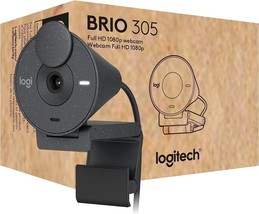 NEW Logitech Brio 305 HD 1080p Webcam 2 Megapixels Graphite (960-001414) (Z) - £48.64 GBP