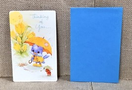 Vintage American Greetings Bluebird Of Happiness Card Anthropomorphic Bird - $11.88