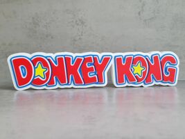 Donkey Kong Logo Sign Nintendo Video Game Shelf Display Game Room Decor - $13.72