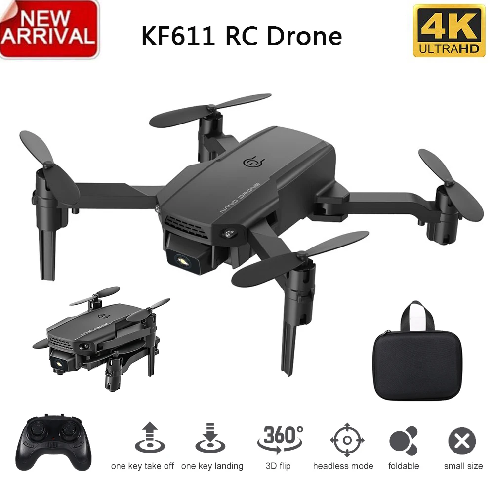 KF611 Mini Drone With 4K HD Camera 1080P WiFi FPV RC Drone Foldable Drone - £37.74 GBP