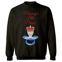 Kellyww Mommy&#39;s Little Prince Crown with Pacifier Design - Sweatshirt Black - £43.90 GBP