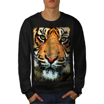 Wellcoda Tiger Face Nature Animal Wild Mens Sweatshirt - £23.75 GBP+