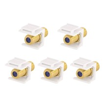 Coax Keystone Jack Insert 5-Pack, Gold-Plated 3Ghz Coaxial Cable Connect... - $17.99