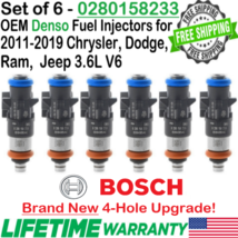 NEW OEM x6 Bosch 4-Hole Upgrade Fuel Injectors for 2011-19 Dodge Durango 3.6L V6 - £223.43 GBP