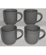 Set (4) Royal Doulton CHARCOAL GRAY 14 oz Handled Mugs Mugs ELLEN DEGENERES - $728.11 MXN