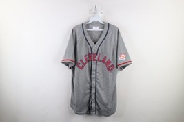 Vintage Mens XL Julio Franco Cleveland Indians Baseball Jersey Heather Gray #14 - £38.84 GBP