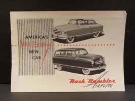 Nash Rambler Airflyte America&#39;s &quot;Most Exciting&quot; New Car Sales Brochure 1951 - £50.70 GBP