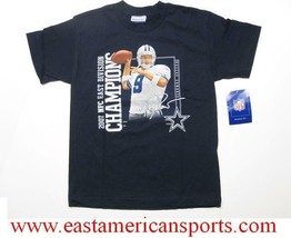 Dallas Cowboys NFL Reebok Tony Romo 9 Signature Shirt 2007 NFC Div Champ... - £11.74 GBP