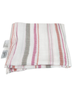 ADEN AND ANAIS SWADDLE MUSLIN COTTON BABY SECURITY BLANKET PINK + GREY S... - £29.52 GBP