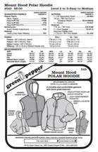 Adult Mount Hood Polar Hoodie Vest Jacket Coat #543 Sewing Pattern Only -- gp543 - $8.00
