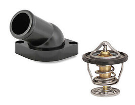 04-13 LS Swap LS1 LS2 LS3 Swivel Water Outlet Housing w/ Thermostat BLACK - £55.88 GBP