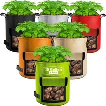 Large Capacity 10 Gallon Potato Grow Bags with Easy Access Flap - Multic... - $37.57