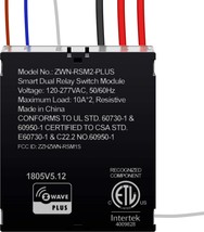 Enerwave Zwn-Rsm2-Plus-New Z-Wave Plus Dual Module, Hidden Smart Switch,, White - £49.49 GBP