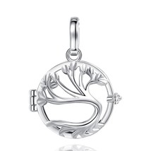 18mm Urn Cremation Tree of Life Cage Locket Ash Pendant Holder Capsule Hollow Ba - £17.88 GBP