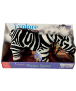 Wild Life Plains Zebra Plush Discovery Explore World Nature Channel Jung... - $54.57 CAD