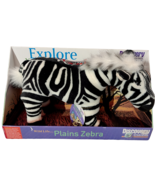 Wild Life Plains Zebra Plush Discovery Explore World Nature Channel Jung... - £31.37 GBP