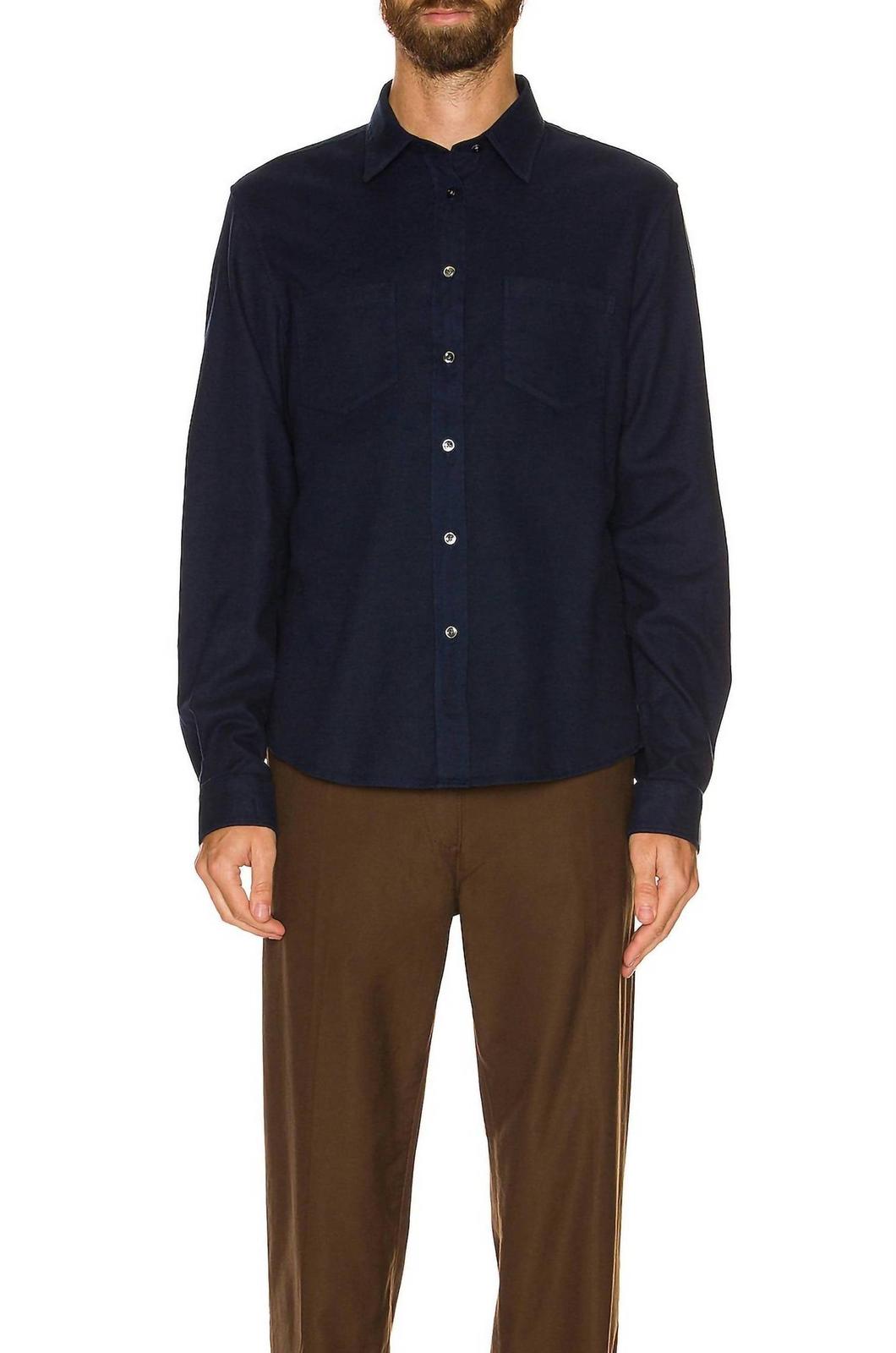Frame Double Pocket Brushed Flannel Size S - $65.34