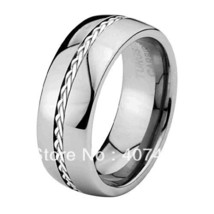 Anniversary Ring Hot Sales Comfort Fit Mens Tungsten Ring 8MM Wedding Band Ring  - £57.43 GBP
