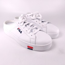 Fila Shoes Womens Redmond Mules Sneakers Casual Slip-In White Leather Lace - $19.79