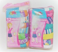 Hanes Girls 12pk Tagless Hipsters Underwear Various Colors Sizes 12 or 1... - £6.57 GBP