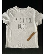 Rae Dunn Boy&#39;s Dad&#39;s Little Dude White Tee ( 5 ) - $1,307.19 MXN