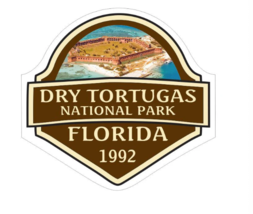 7&quot; dry tortugas national park florida 1992 bumper sticker decal usa made - £22.51 GBP