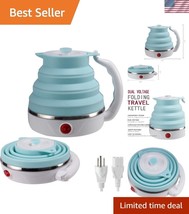 Compact Travel Foldable Electric Kettle - Dual Voltage &amp; Rapid Boil, 600ml - $44.50