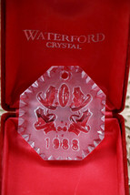 Waterford Crystal 12 Days Of Christmas Ornament 5 Gold Rings Original Box Pouch - $48.99