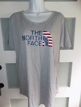 The North Face Relaxed Fit Americana Flag Gray T-shirt Size L Women&#39;s - $25.00