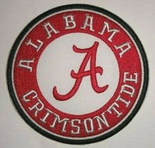 Alabama Crimson Tide Embroidered PATCH~3 1/2&quot; Round~Iron Sew On~FREE Shipping - £3.87 GBP