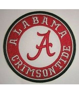 Alabama Crimson Tide Embroidered PATCH~3 1/2&quot; Round~Iron Sew On~FREE Shi... - £3.79 GBP