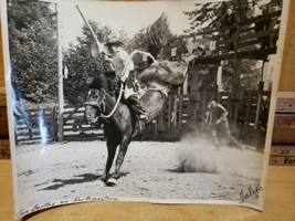 Hall of Famer Cowboy Gus Bartley &amp; Northwestern DeVere Helfrich 8X10 Rod... - £140.16 GBP