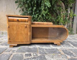 Antique wooden cabinet, Art deco 1930s cabinet, classic wooden furniture... - $880.00