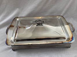 Vtg Kent Silversmith Silver Plated Large Serving Platter Tray W/Lid No Bottom - £19.32 GBP
