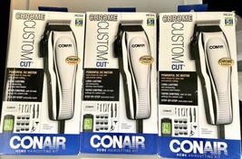 Conair Chrome Custom Cut 21 Piece Haircutting Clippers - 3 Boxes- Brand New - $49.49