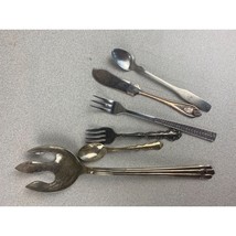 Silverware Lot As Found 5 Pieces Salad Fork/Spoon 2 Forks 1 Spoon And A knife - £7.94 GBP