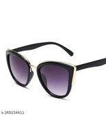 Women Black Fiber &amp; Plastic Cateye , UV Protected Sunglasses  beachwear - $457.11 MXN