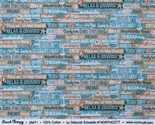 Cotton Beach Therapy Words Ocean Turquoise Fabric Print by the Yard D579.83 - $15.95