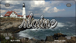Maine Lighthouse Beach Novelty Mini Metal License Plate Tag - £11.81 GBP